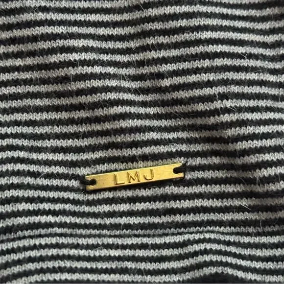 Little Marc Jacobs Girls Knit Dress Size 8 Striped Black Grey Casual Dainty - Picture 7 of 10